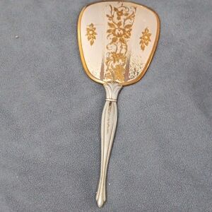 Vintage Gold Accent Hand Mirror